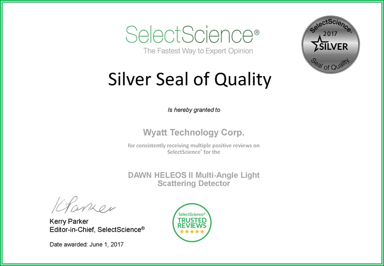 Silver Seal of Quality Awarded for DAWN